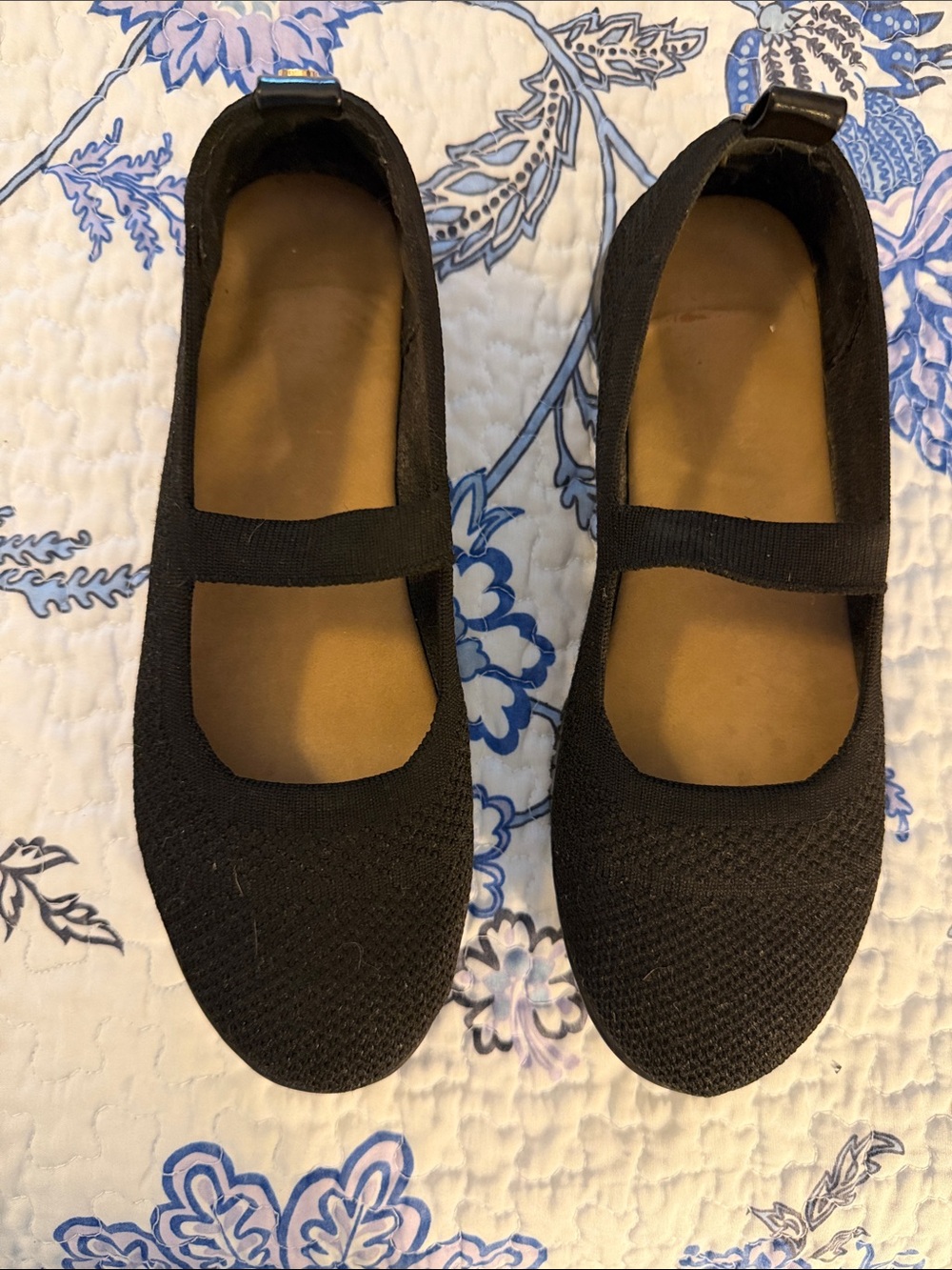 Taryn Women’s Black Mary Jane Knit comfortable Flats